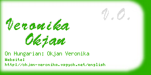 veronika okjan business card